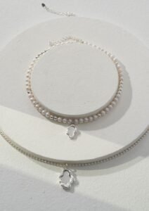 Mirror Lake S925 Sterling Silver Necklace – Fluid Mountain Pendant with Silver Bead Chain - Image 4