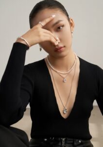 Mirror Lake S925 Sterling Silver Necklace – Fluid Mountain Pendant with Silver Bead Chain - Image 5