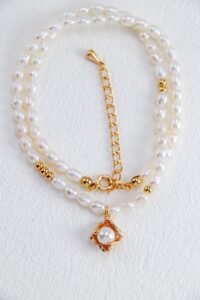 Vintage S925 Sterling Silver Pearl Necklace – 18K Gold Plated Elegance with Adjustable Chain - Image 3
