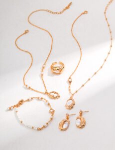 Organic S925 Silver Necklace – Lava-Inspired Abalone Shell Pendant with Beaded Chain - Image 6