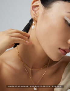 Lost-Wax Cast Pearl Pendant | Gold-Plated Artisan Necklace - Image 4