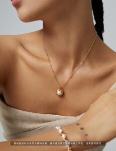 Lost-Wax Cast Pearl Pendant | Gold-Plated Artisan Necklace - Image 2