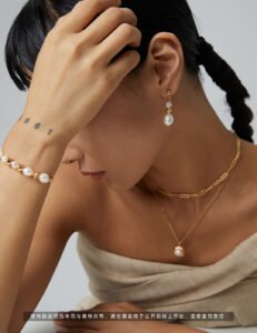 Lost-Wax Cast Pearl Pendant | Gold-Plated Artisan Necklace - Image 6