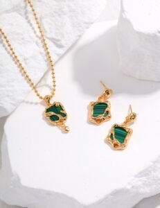 S925 Sterling Silver Malachite Necklace | Lucky Green Stone Pendant - Image 5