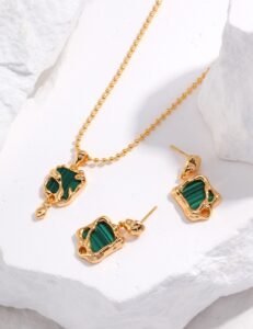 S925 Sterling Silver Malachite Necklace | Lucky Green Stone Pendant - Image 4