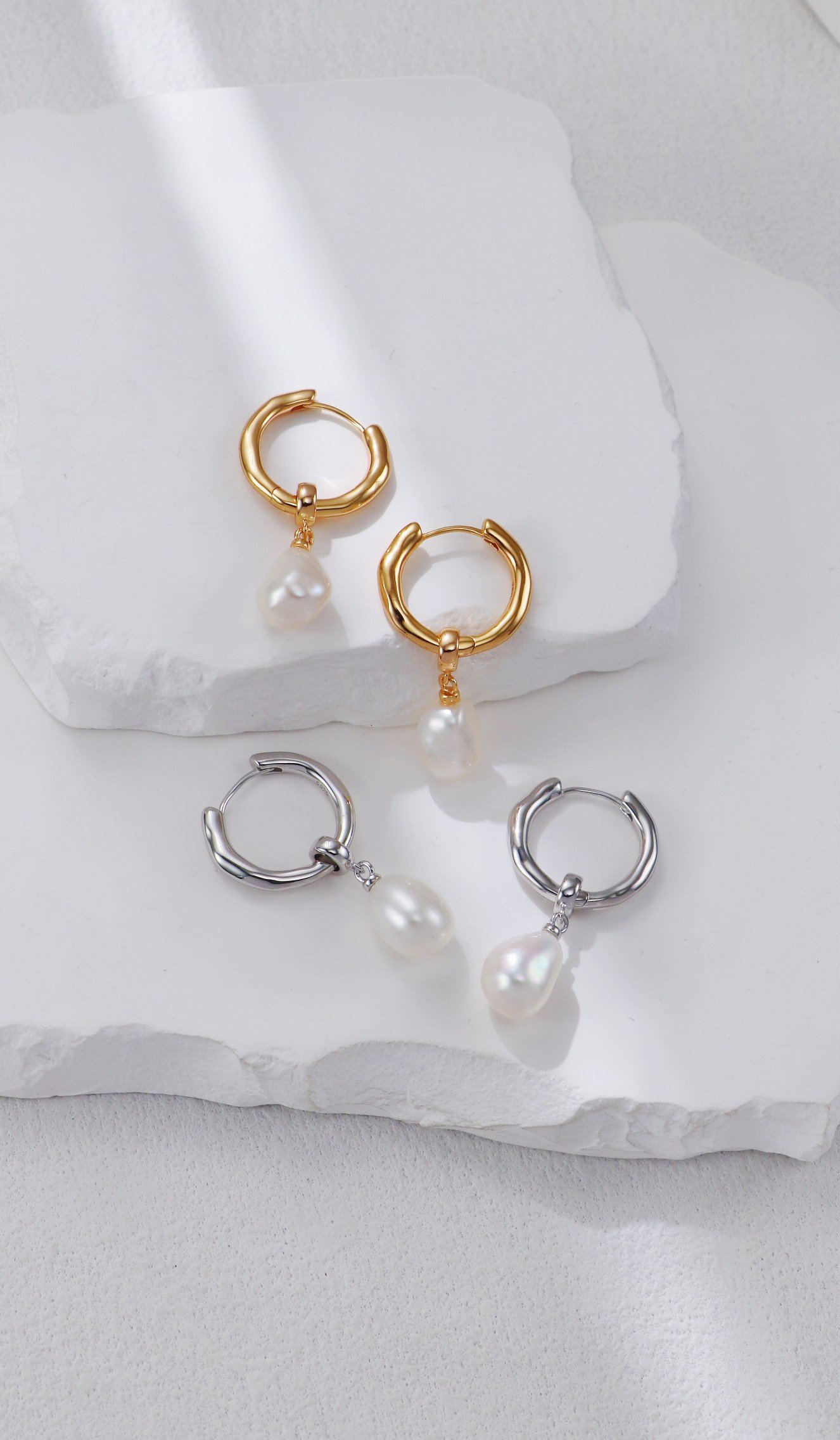 A must-have for timeless elegance | S925 silver baroque pearl earrings - Image 3