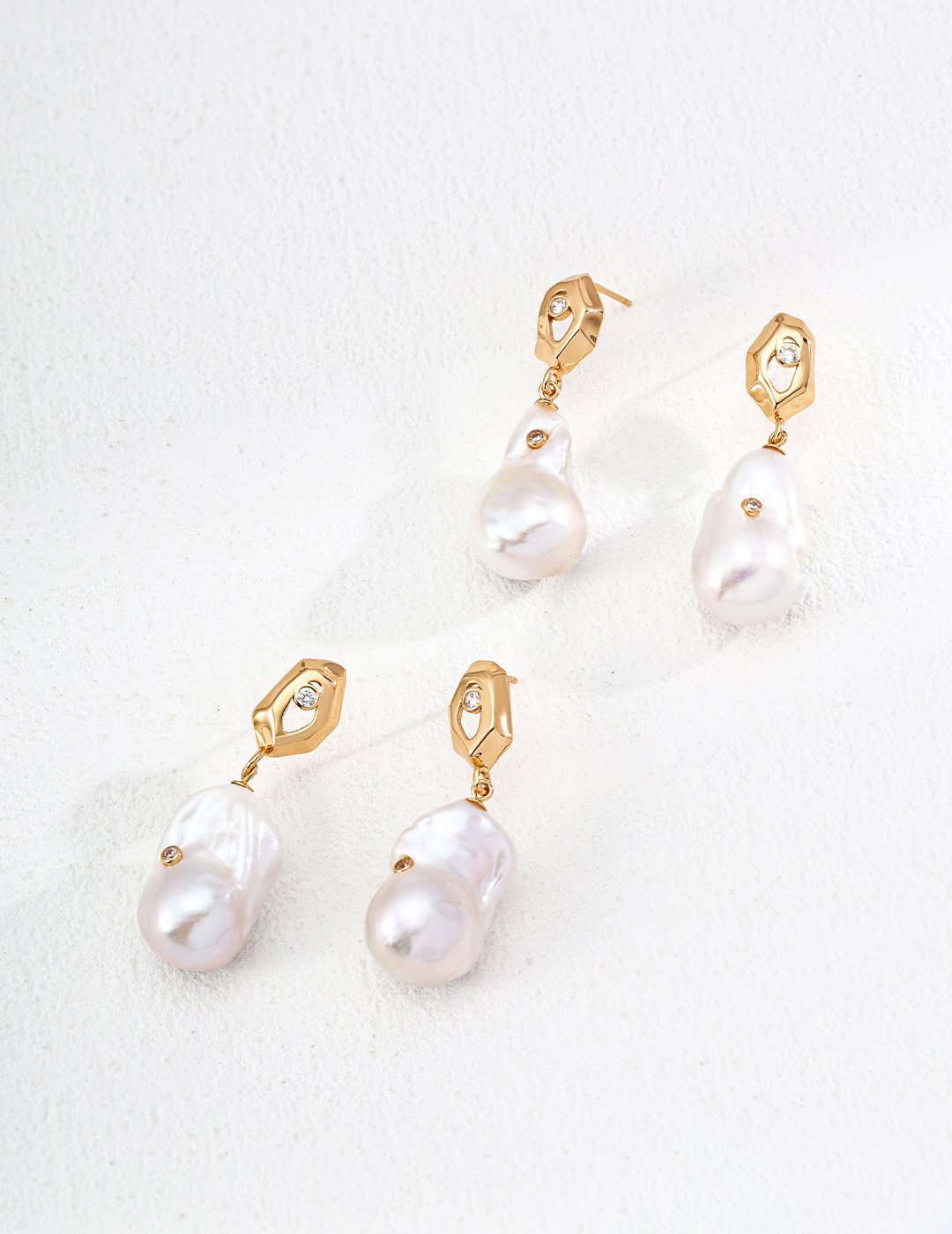 Timeless Elegance S925 Silver Baroque Pearl Earrings | Vintage Zircon Accents - Image 7